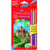 Олiвцi кольоровi Faber_Castell 120523 12кол триграннi+чинка картонна коробка