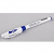 Ручка гелева Tianjiao TZ513 синiй 0,5 мм бiла пластикова непрозора,гумовий грип